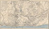 HASTINGS AND ST. LEONARDS vintage town/city plan. Sussex. WARD LOCK 1950 map