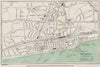 BEXHILL vintage town/city plan. Sussex. WARD LOCK 1950 old vintage map chart