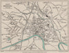 HEREFORD  vintage town/city plan. Herefordshire. WARD LOCK 1948 old map