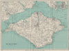 ISLE OF WIGHT showing complete railway network. Cowes Ryde. WARD LOCK 1929 map