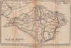 ISLE OF WIGHT showing complete railway network. Cowes Ryde. WARD LOCK 1932 map