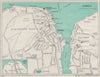 COWES vintage town/city plan. Isle of Wight. WARD LOCK 1939 old vintage map
