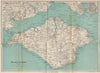 ISLE OF WIGHT showing complete railway network. Cowes Ryde. WARD LOCK 1948 map