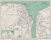COWES vintage town/city plan. Isle of Wight. WARD LOCK 1948 old vintage map