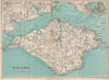 ISLE OF WIGHT showing complete railway network. Cowes Ryde. WARD LOCK 1950 map