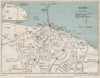 RYDE vintage town/city plan. Isle of Wight. WARD LOCK 1950 old vintage map