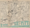CENTRAL LIVERPOOL vintage town/city plan. Liverpool. WARD LOCK 1949 old map