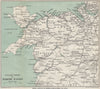 CYCLING ROADS OF NORTH WALES. Snowdonia. WARD LOCK 1906 old antique map chart