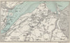 BANGOR vintage town/city plan. Menai Bridge. Wales. WARD LOCK 1906 old map
