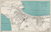 LLANDUDNO vintage town/city plan. Wales. WARD LOCK 1925 old vintage map chart