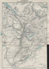 SNOWDON SHOWING PATHS TO SUMMIT. Llanberis. WARD LOCK 1925 old vintage map