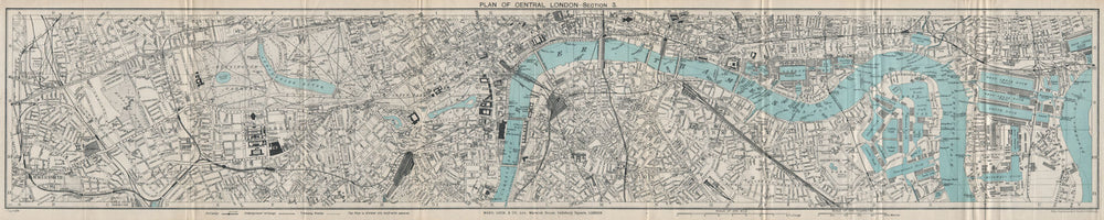 CENTRAL LONDON-SECTION 3 vintage town/city plan. London. WARD LOCK 1925 map