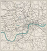 CENTRAL LONDON RAILWAY & ROAD MAP. Underground tube. WARD LOCK 1927 old