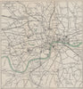 CENTRAL LONDON RAILWAY & ROAD MAP. Underground tube. WARD LOCK 1930 old