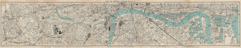CENTRAL LONDON-SECTION 3 vintage town/city plan. London. WARD LOCK 1932 map