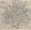 'LONDON AND TWELVE MILES ROUND'. Greater London. WARD LOCK 1937 old map