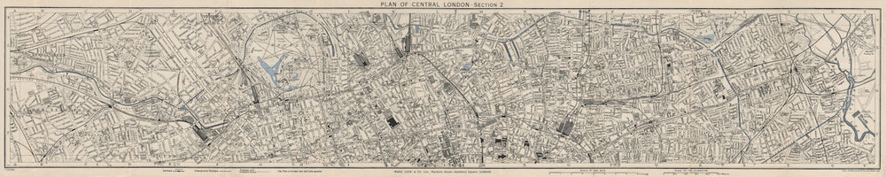 CENTRAL LONDON-SECTION 2 vintage town/city plan. London. WARD LOCK 1937 map