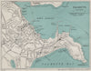 FALMOUTH vintage city/town plan. Cornwall. WARD LOCK 1935 old vintage map
