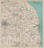 NORFOLK BROADS. Great Yarmouth Lowestoft Beccles Norwich. WARD LOCK 1950 map
