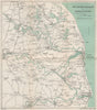 THE NORFOLK BROADS. Great Yarmouth Lowestoft Beccles Norwich. WARD LOCK 1950 map