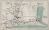 SEATON vintage town/city plan. Devon. WARD LOCK 1938 old vintage map chart