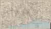 JURASSIC COAST Sidmouth Seaton Lyme Regis Bridport Dorset Devon c1962 old map