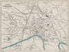 HEREFORD vintage town/city plan. Herefordshire. WARD LOCK 1928 old vintage map