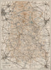 THE PEAK DISTRICT. Derbyshire. WARD LOCK 1939 old vintage map plan chart