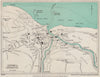 LYNTON & LYNMOUTH vintage town/city plan. Devon. WARD LOCK 1948 old map