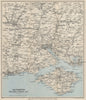 SOUTHAMPTON ENVIRONS Isle of Wight New Forest Bournemouth Winchester 1938 map