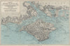 SPITHEAD & SOLENT Sea chart. Lighthouses. Isle of Wight Portsmouth 1938 map