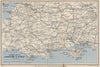 TOURING MAP OF HAMPSHIRE & DORSET. Wiltshire Somerset. WARD LOCK 1939 old