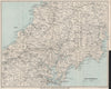 MID-CORNWALL. Carrick Roads Truro Newquay Redruth Falmouth St Austell 1914 map