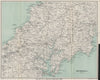 MID-CORNWALL. Carrick Roads Truro Newquay Redruth Falmouth St Austell 1924 map