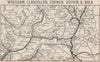 WREXHAM LLANGOLLEN CORWEN RUTHIN BALA railways. North Wales. WARD LOCK 1893 map