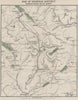 SNOWDON SHOWING PATHS TO SUMMIT. Llanberis. WARD LOCK 1901 old antique map