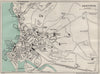 ABERYSTWYTH  vintage town/city plan. Wales. WARD LOCK 1936 old vintage map