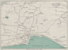 CRICCIETH AND ENVIRONS vintage town/city plan. Wales. WARD LOCK 1936 old map