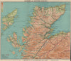 INVERNESS AND NORTHERN SCOTLAND. Scottish Highlands. WARD LOCK 1939 old map