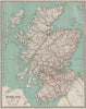 SCOTLAND main roads & railways. Decorative border. WARD LOCK 1935 old map
