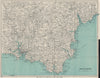 SOUTH DEVON. Dartmoor South Hams Torquay Tamar Valley Plymouth Exeter 1932 map