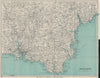 SOUTH DEVON. Dartmoor South Hams Torquay Tamar Valley Plymouth Exeter 1932 map