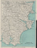 SOUTH HAMS & TORBAY Paignton Brixham Totnes Salcombe Kingsbridge. Devon 1932 map