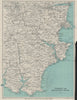 SOUTH HAMS & TORBAY Paignton Brixham Totnes Salcombe Kingsbridge. Devon 1932 map