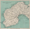 PENZANCE, ST. IVES & LAND'S END. Camborne Hayle Cornwall. WARD LOCK 1933 map
