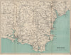 SOUTH DEVON. Dartmoor South Hams Torquay Tamar Valley Plymouth Exeter 1951 map