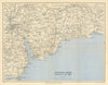 EAST DEVON COAST. Teignmouth Exmouth Exeter Sidmouth Budleigh Salterton 1951 map