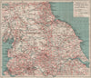 TOURING MAP OF YORKSHIRE & Northern England. Pre-motorways. WARD LOCK 1940