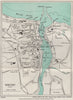 WHITBY vintage town/city plan. Yorkshire. WARD LOCK 1940 old vintage map chart