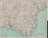 SOUTH DEVON. South Hams Dartmoor Torquay Tamar Valley Plymouth Exeter 1929 map
